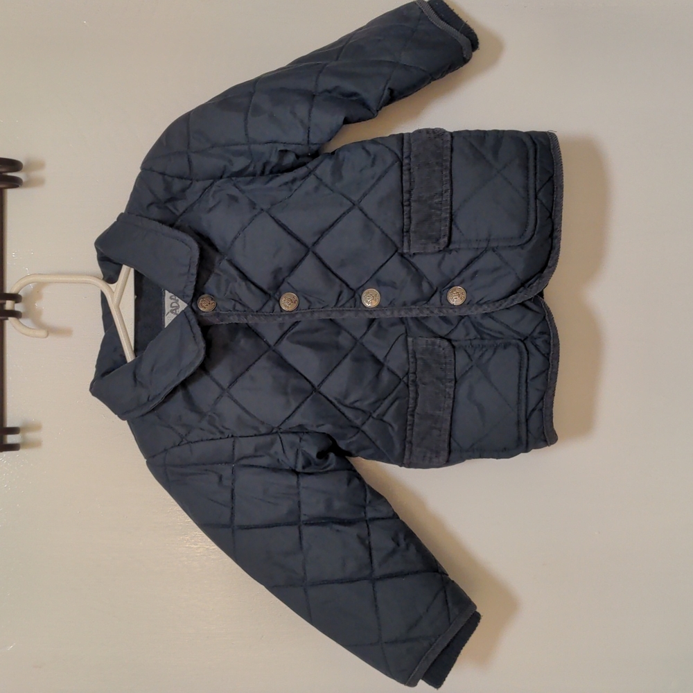 Navy quilted jacket (9mo)